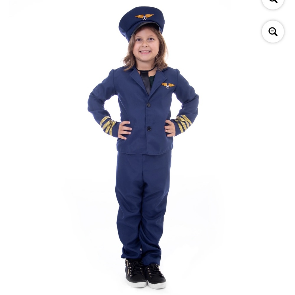 Airline Pilot Halloween | Classic Air Captain Kids Unisex Outfit Size 7-9